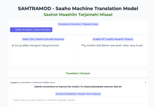 Saaho Maachiin Tarjamah Misaal